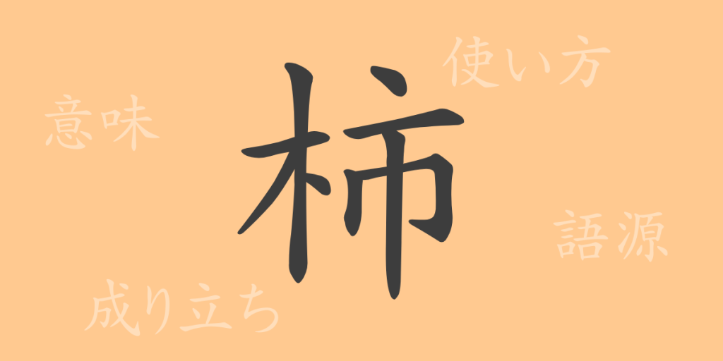 柿（かき）の漢字の成り立ち(語源)と意味、使い方、読み方、画数、部首