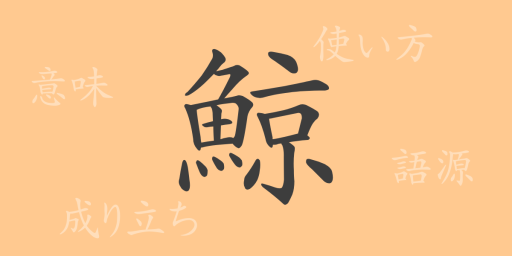 鯨（ゲイ）の漢字の成り立ち(語源)と意味、使い方、読み方、画数、部首