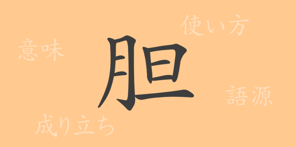 胆（タン）の漢字の成り立ち(語源)と意味、用途