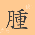 腫(シュ)の漢字の成り立ち(語源)と意味、使い方、読み方、画数、部首 腫(シュ)の漢字の成り立ち(語源)と意味、使い方、読み方、画数、部首