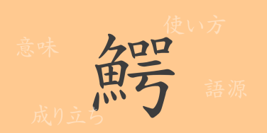 鰐（ガク）の漢字の成り立ち(語源)と意味、使い方、読み方、画数、部首