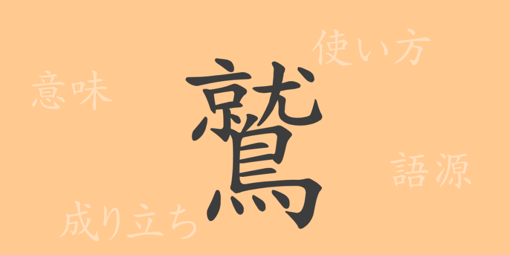 鷲（シュウ）の漢字の成り立ち(語源)と意味、使い方、読み方、画数、部首