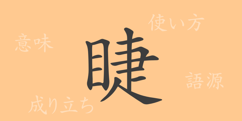 睫（ショウ）の漢字の成り立ち(語源)と意味、使い方、読み方、画数、部首