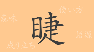 睫（ショウ）の漢字の成り立ち(語源)と意味、使い方、読み方、画数、部首