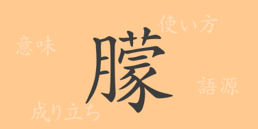 朦（モウ）の漢字の成り立ち(語源)と意味、使い方、読み方、画数、部首