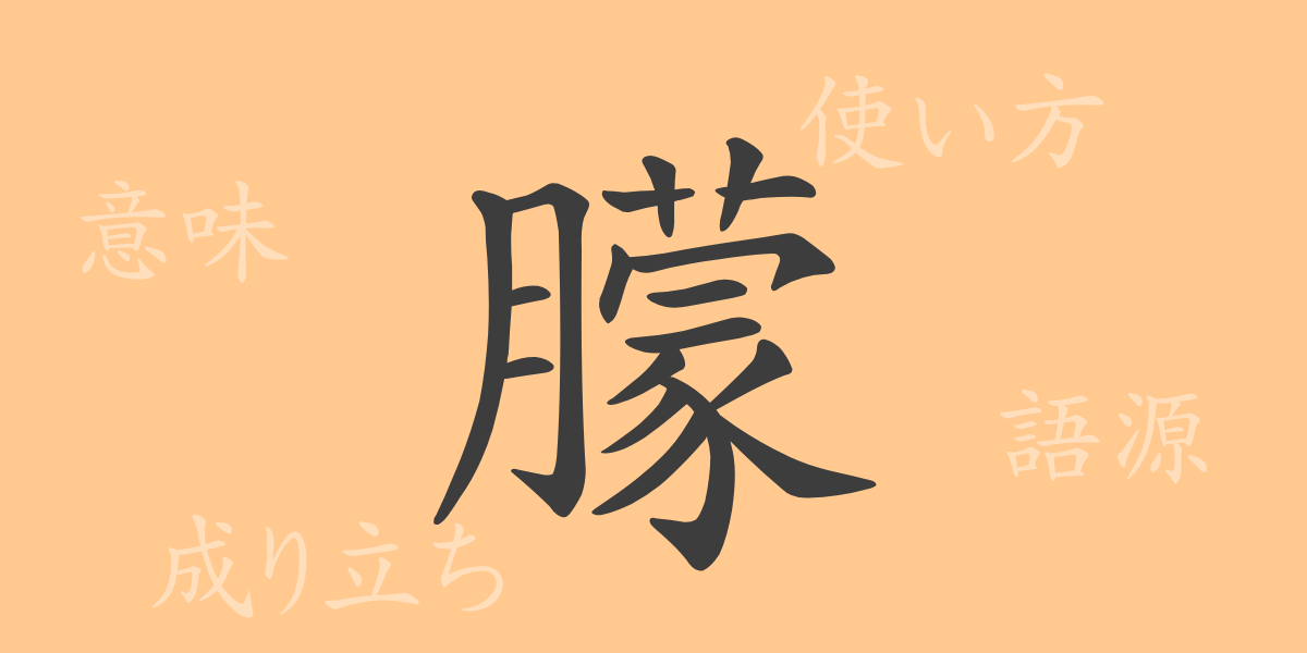 朦（モウ）の漢字の成り立ち(語源)と意味、使い方、読み方、画数、部首