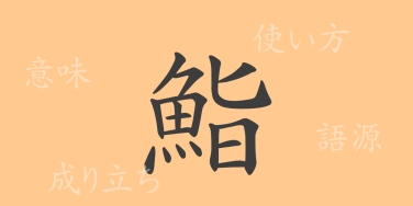 鮨（すし）の漢字の成り立ち(語源)と意味、使い方、読み方、画数、部首
