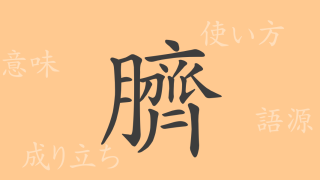 臍（セイ）の漢字の成り立ち(語源)と意味、使い方、読み方、画数、部首