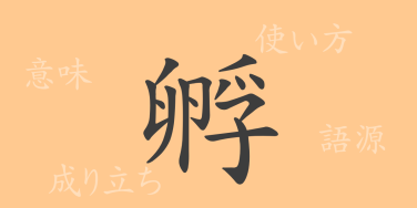 孵（フ）の漢字の成り立ち(語源)と意味、使い方、読み方、画数、部首