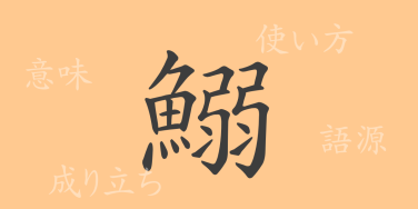 鰯（いわし）の漢字の成り立ち(語源)と意味、使い方、読み方、画数、部首