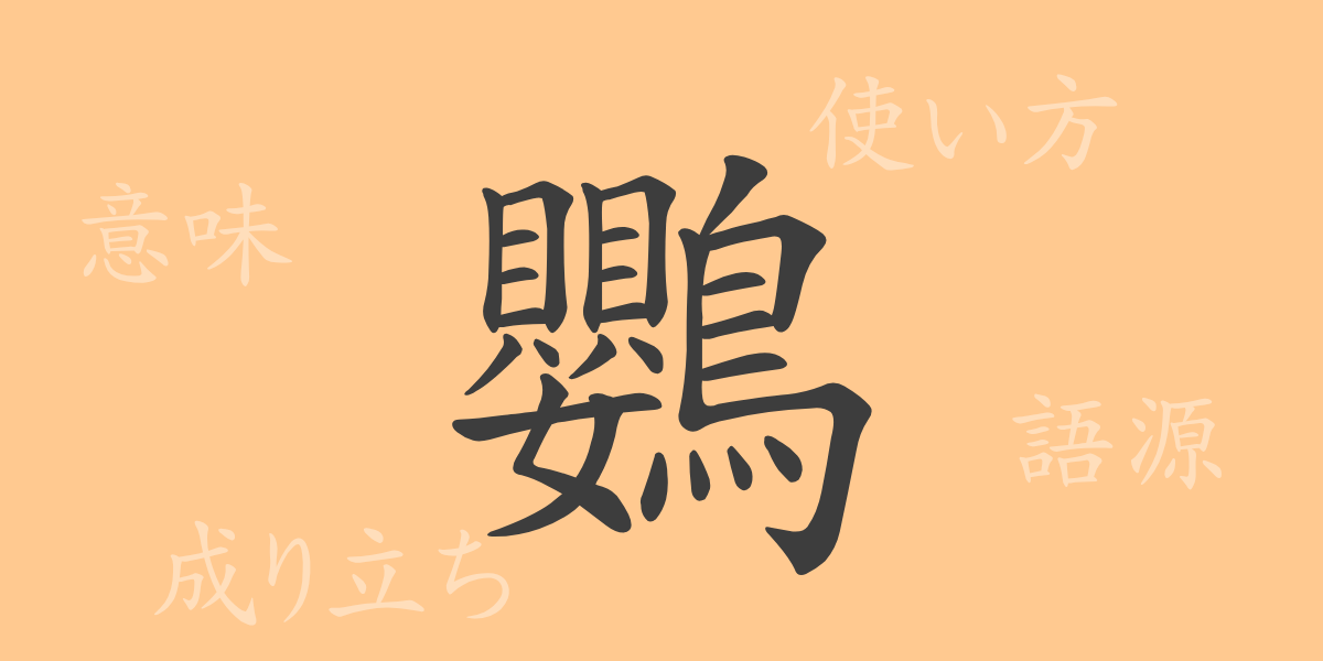 鸚（オウ）の漢字の成り立ち(語源)と意味、使い方、読み方、画数、部首