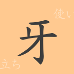 牙(ガ)の漢字の成り立ち(語源)と意味、使い方、読み方、画数、部首 牙(ガ)の漢字の成り立ち(語源)と意味、使い方、読み方、画数、部首