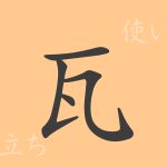 瓦(ガ)の漢字の成り立ち(語源)と意味、使い方、読み方、画数、部首 瓦(ガ)の漢字の成り立ち(語源)と意味、使い方、読み方、画数、部首